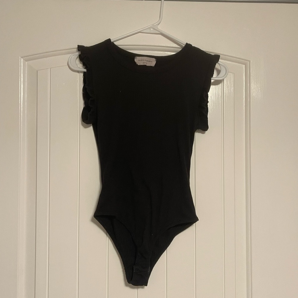 Ruffle tank body suit